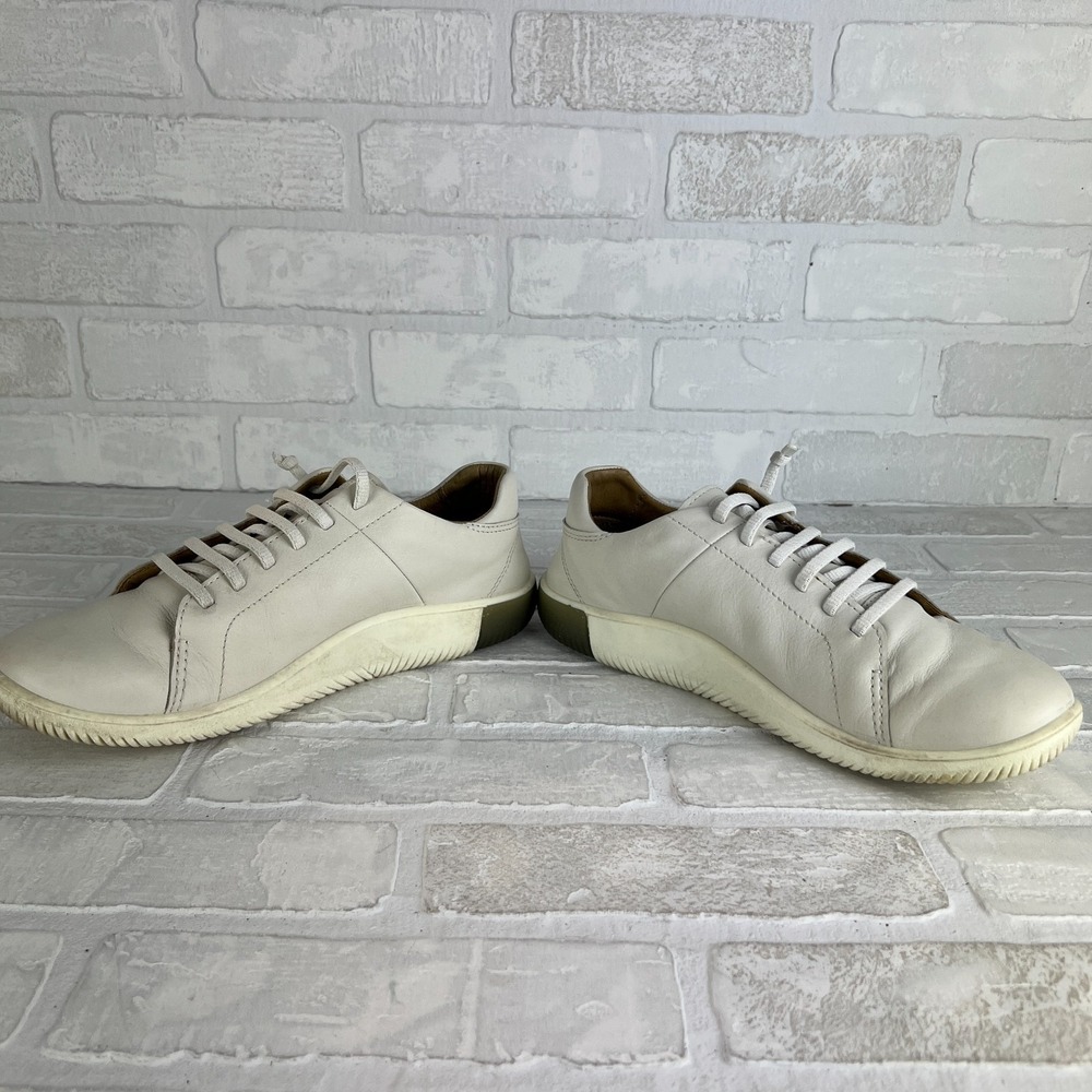 Keen KNX Leather Sneakers Womens 11 White Minimalist No Tie Lace Casual Neutral - Picture 6 of 14